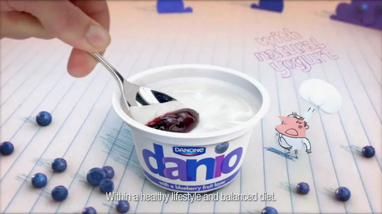 danio yogurt TV advert featuring Harry Hill
